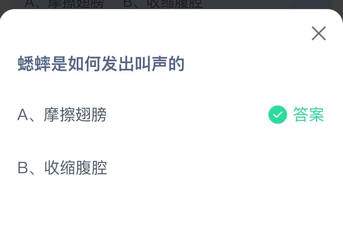 《支付宝》蟋蟀是如何发出叫声2023年2月23日最新答案