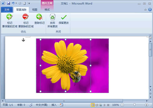 《word2010》如何去除图片背景