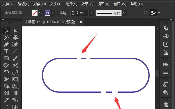 ai如何设计图形描边断开效果