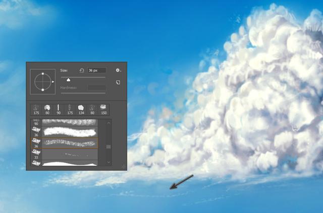 《Photoshop》如何绘制蓬云彩