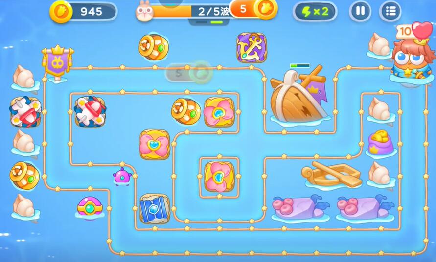 《保卫萝卜4》海的闺女第三十三关攻略